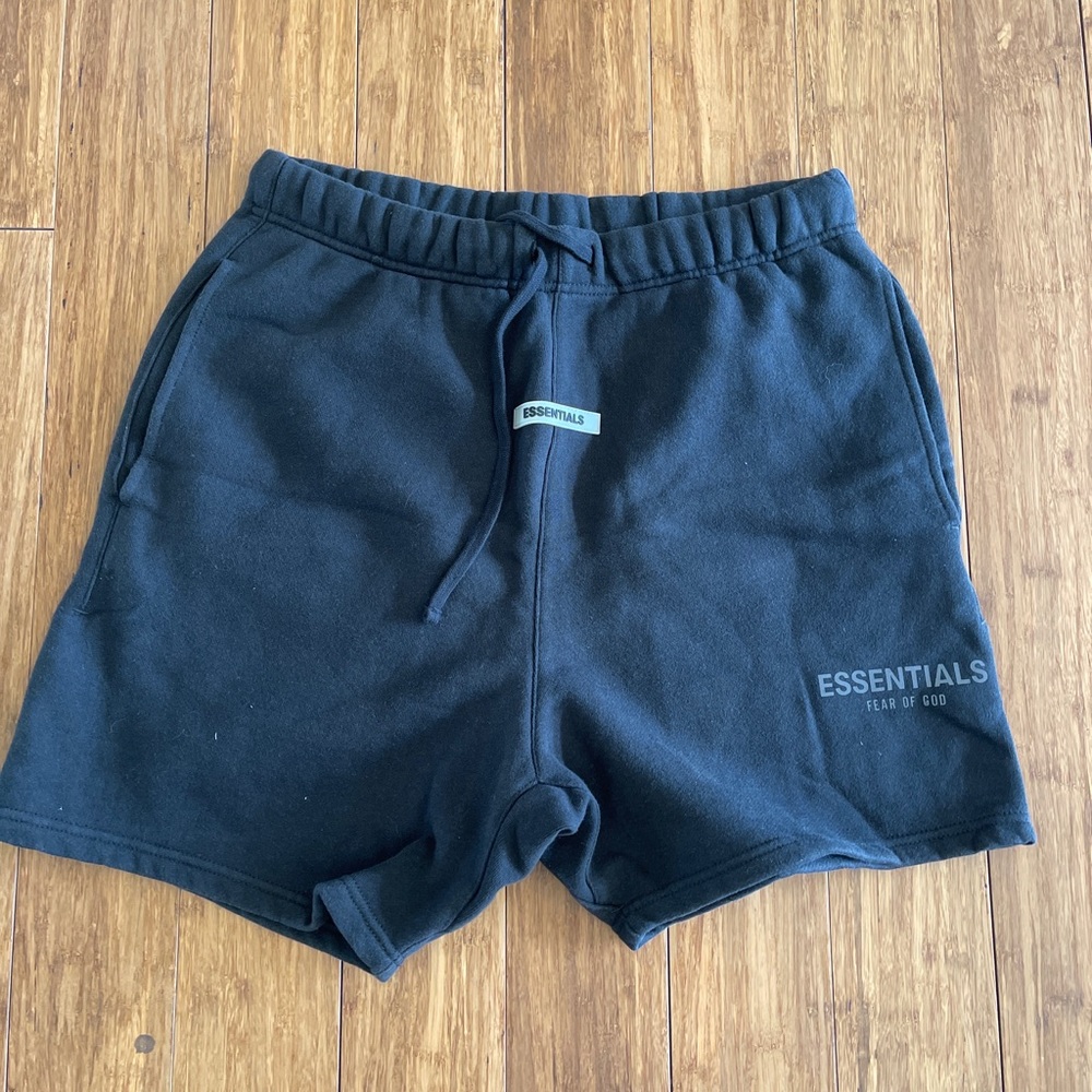 Fear of God Essential black shorts